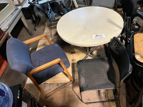 (11) Assorted Office Chairs with Round Table