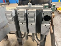 Portable Electrical Distribution Cart with Breaker Panel, Square D Safety Switch and Multi-Outlet Boxes on Casters - 3