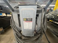 Portable Electrical Distribution Cart with Breaker Panel, Square D Safety Switch and Multi-Outlet Boxes on Casters - 7