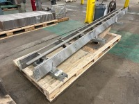Gravity Roller Conveyor Section with Adjustable Supports and Mounting Brackets