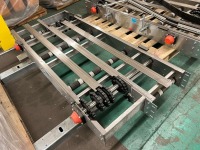 (2) Chain Driven Roller Conveyor Transfers with Guide Rails and Sprocket Drive Assemblies - 3