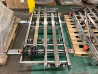 (2) Chain Driven Roller Conveyor Transfers with Guide Rails and Sprocket Drive Assemblies - 4