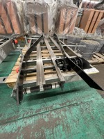 (2) Chain Driven Roller Conveyor Transfers with Guide Rails and Sprocket Drive Assemblies - 6
