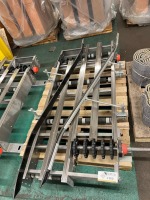 (2) Chain Driven Roller Conveyor Transfers with Guide Rails and Sprocket Drive Assemblies - 8