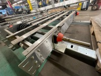 (2) Chain Driven Roller Conveyor Transfers with Guide Rails and Sprocket Drive Assemblies - 9
