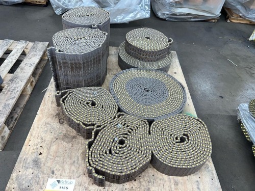 (8) Modular Plastic Conveyor Belts (2 Wide, 6 Narrow) / Tabletop Chain Belting