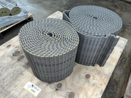 (2) Modular Plastic Conveyor Belts / Tabletop Chain Belting Sections