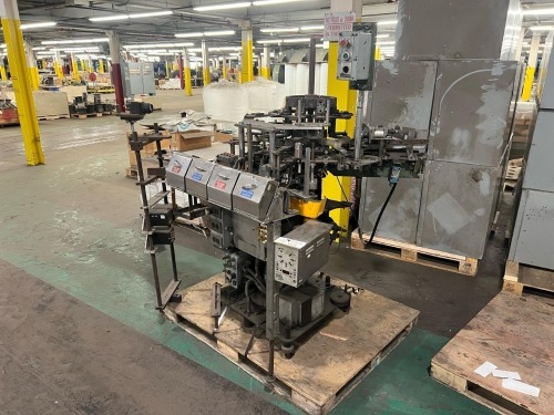 Owens-Illinois Rotary Glass Bottle Inspection / Sorting Machine with Vision System, Auger Feed, and Triple Check Detectors on Casters