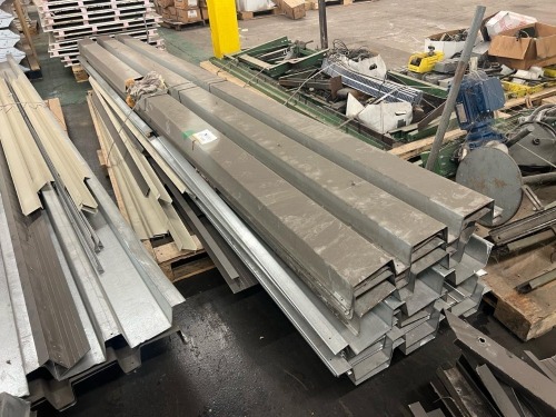 Lot of Long-Length Formed Steel Channels, Box Sections, and Trim Pieces