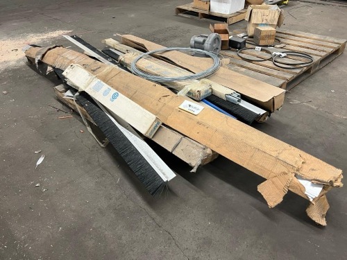 Lot of Door Sweep Brushes, Aluminum Channels, and Misc. Hardware Components
