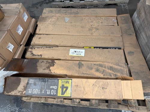 Pallet of plastic sheeting