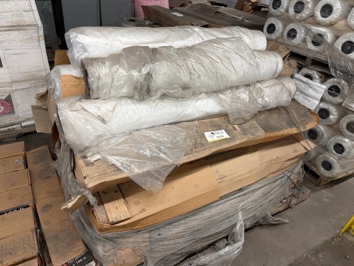 Pallet of plastic sheeting