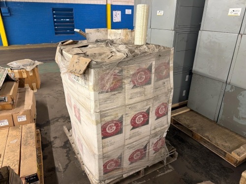 Pallet of plastic wrap