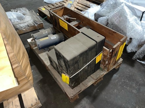 (2) Leeson Direct Current Permanent Magnet Motors with Industrial Components and Poly Blocks