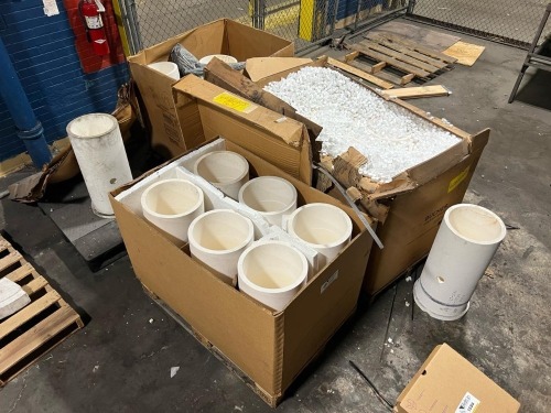 (18) Cylindrical Ceramic / Refractory Sleeves or Liners &ndash; Heavy Industrial Components