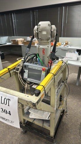 Yaskawa Motoman Upj Robot With Controller System, Robot Model: Yr-Upj3-B00, Controller Model: Ercj-Upj3-B00-N, And Denso Tp-Rc5-1 Hand Held Control With (2) Keyence Gl-R32H-T Light Curtains