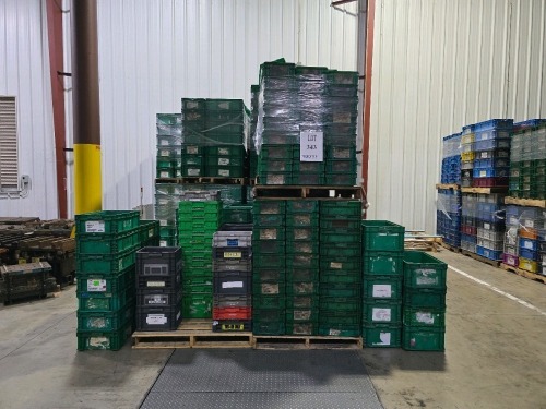 Misc. Plastic Crates, (17) Pallets Total