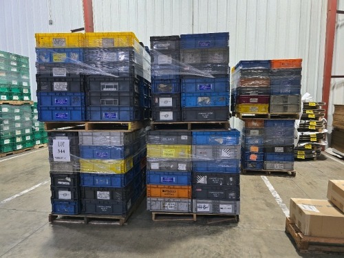 Misc. Plastic Crates, (18) Pallets Total