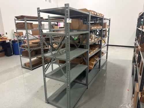 (3) 6-tier Uline steel shelf