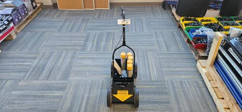 Yoolle-Tools Striping Machine, w/ (5) Canisters of Rust-Oleum Inverted Professional Striping Paint