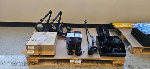 Lot of Assorted Lighting / Desk Attachments