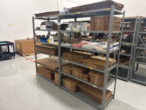 (4) 6-tier Uline steel shelf