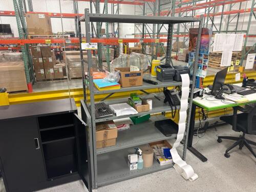 (3) 6-tier Uline steel shelf