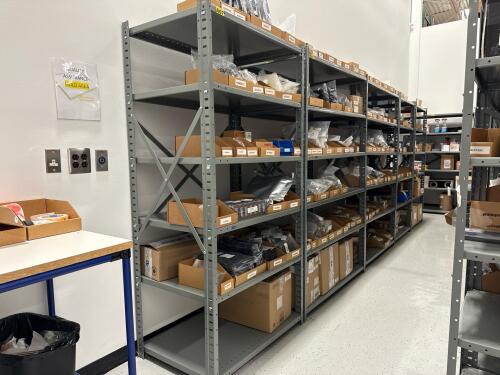 (5) Sections of 6 Tier Heavy Duty Metal Shelving
