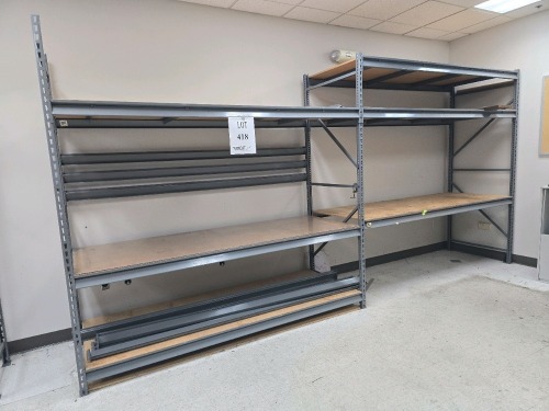 (3) Sections of 8'x3'x8' Shelving