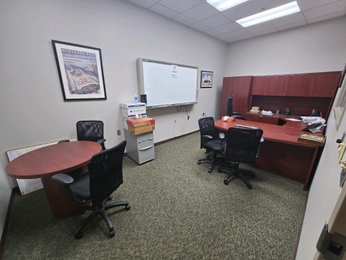 Contents of Office Room (NOT INCLUDING WHITE BOARD) - Desk, Chairs, Table, etc.