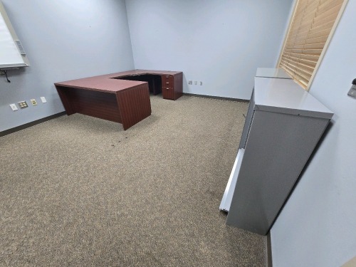 Contents of Office Room (NOT INCLUDING WHITE BOARD) - Desk, Shelves, etc.