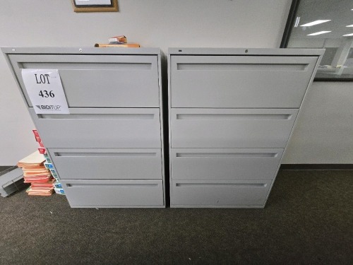 (2) Sections of Hon 36"x19"x53" 3 Drawer Lateral Filling Cabinets