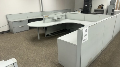 4- Person Haworth Modular Work Stations