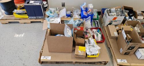 Lot of Assorted Mechanical Hardware / Connectors, Wires / Cables, Etc.
