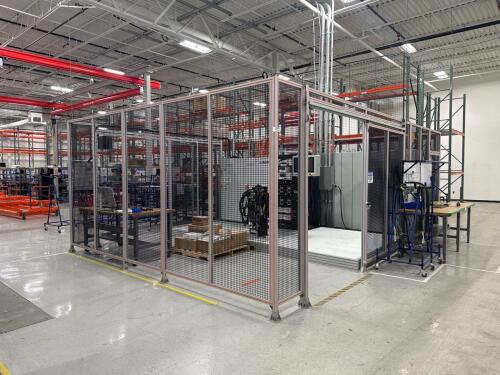Safety Cage T Stucture Aluminum W/ PVC Lined Fencing 25&rsquo; x 17&rsquo; x 9&rsquo;
