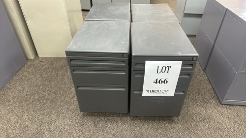 Lot (4) Mobile 3- Drawer Pedestal Files