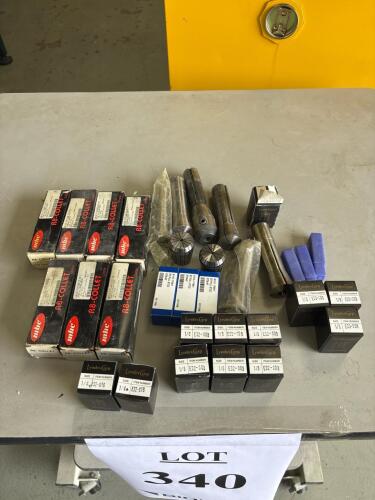 Mixed Lot Machinist Tooling&mdash;R8, ER32, ER20 Collets, Lyndex, MHC, SYIC, Holders & Pull Studs
