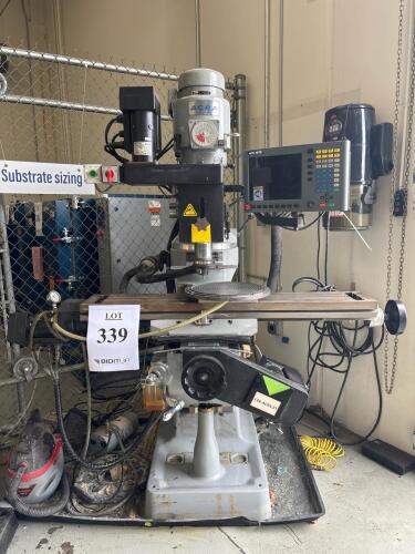 ACRA / FIRST Vertical Knee Mill, 10"x50" Table, ACU-RITE DRO, Rotary Table, 3-Phase, 2013