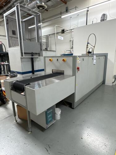 Industrial Tunnel Kiln Conveyor Furnace, 20" Belt, Touchscreen Controls, Exhaust Hood, Reel Holder