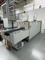Industrial Tunnel Kiln Conveyor Furnace, 20" Belt, Touchscreen Controls, Exhaust Hood, Reel Holder