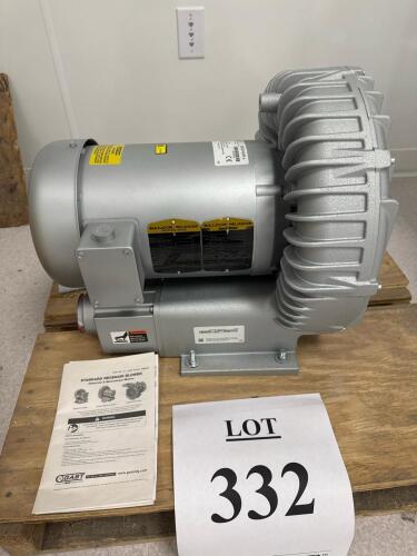 Gast R6350A-2 Regenair Regenerative Blower, 2 HP, 215 CFM, 3-Phase, 208-230/460V, SN 0819400145