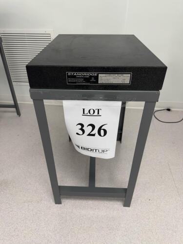 Standridge Granite Surface Plate 24" x 18" x 3" Grade A with Steel Stand, .000025" Accuracy
