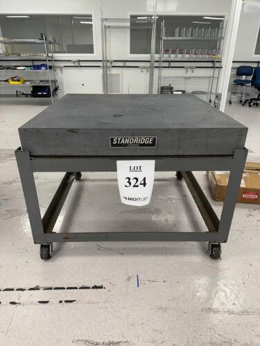Standridge Granite Surface Plate with Steel Stand, 48" x 48" x 6", ISO 9000 Certified