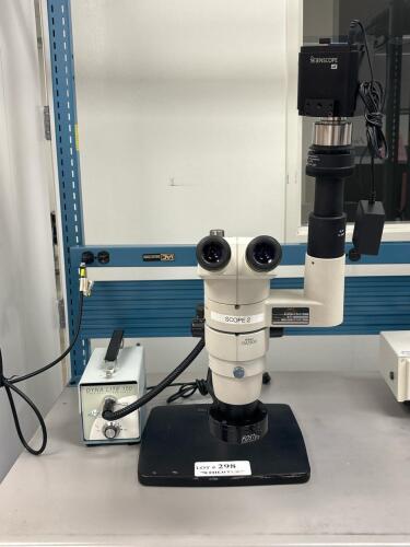 Nikon SMZ800 Trinocular Stereo Zoom Microscope w/ Scienscope 4K Camera, Dyna Lite 150 Light