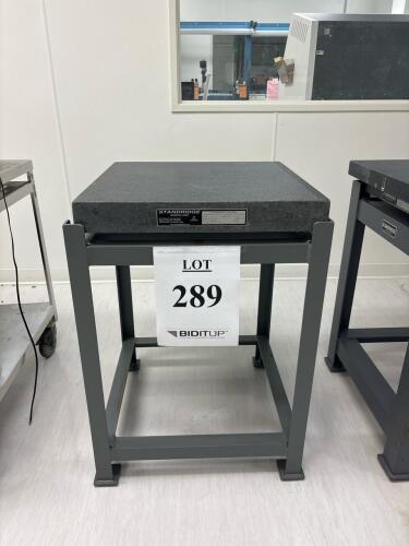 Standridge Granite Surface Plate 24" x 24" x 3" Grade B with Steel Stand, Serial Y30