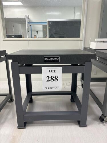 Standridge 36" x 24" x 4" Grade B Granite Surface Plate with Steel Stand, Serial U-13-21