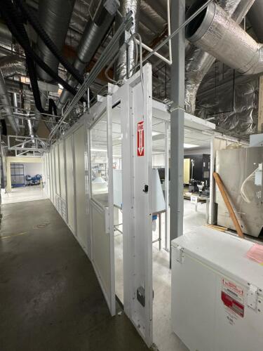 Modular Hardwall Cleanroom, Approx. 65' x 25' x 10' ft, ISO 7/8, Viewing Panels, Electrical, HVAC
