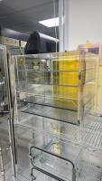 Terra Universal 3950-39 Adjust-A-Shelf Desiccator Cabinet, Acrylic, Stainless Frame, 3 Shelves, CE - 2