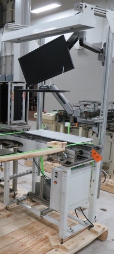 Conveyor Technologies 1 Meter Illuminated Workstation W/ Keyboard, Monitor Stands & Conveyor