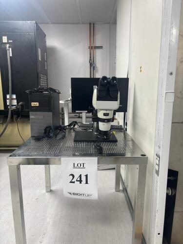 Nikon SMZ800N Stereo Zoom Microscope, 10x Eyepieces, Digital Camera, Dell PC & Arm Stand